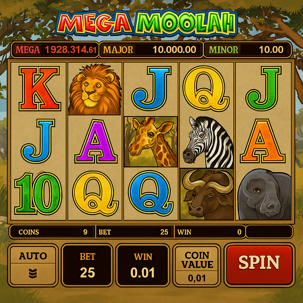 Zodiac Casino - Mega Moolah Slot - Progressive Jackpot